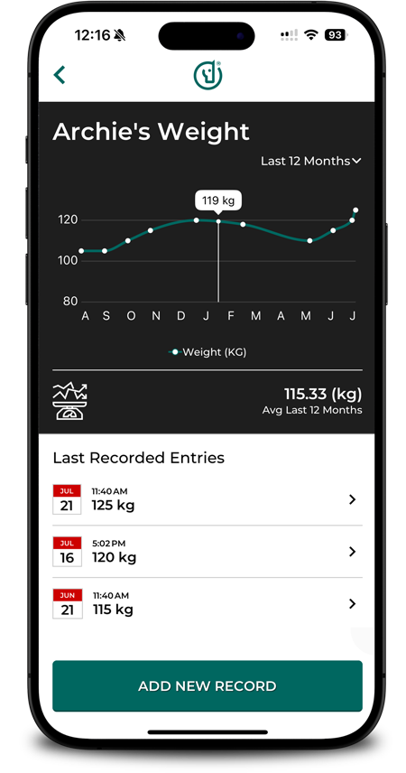 Record and Track Weight